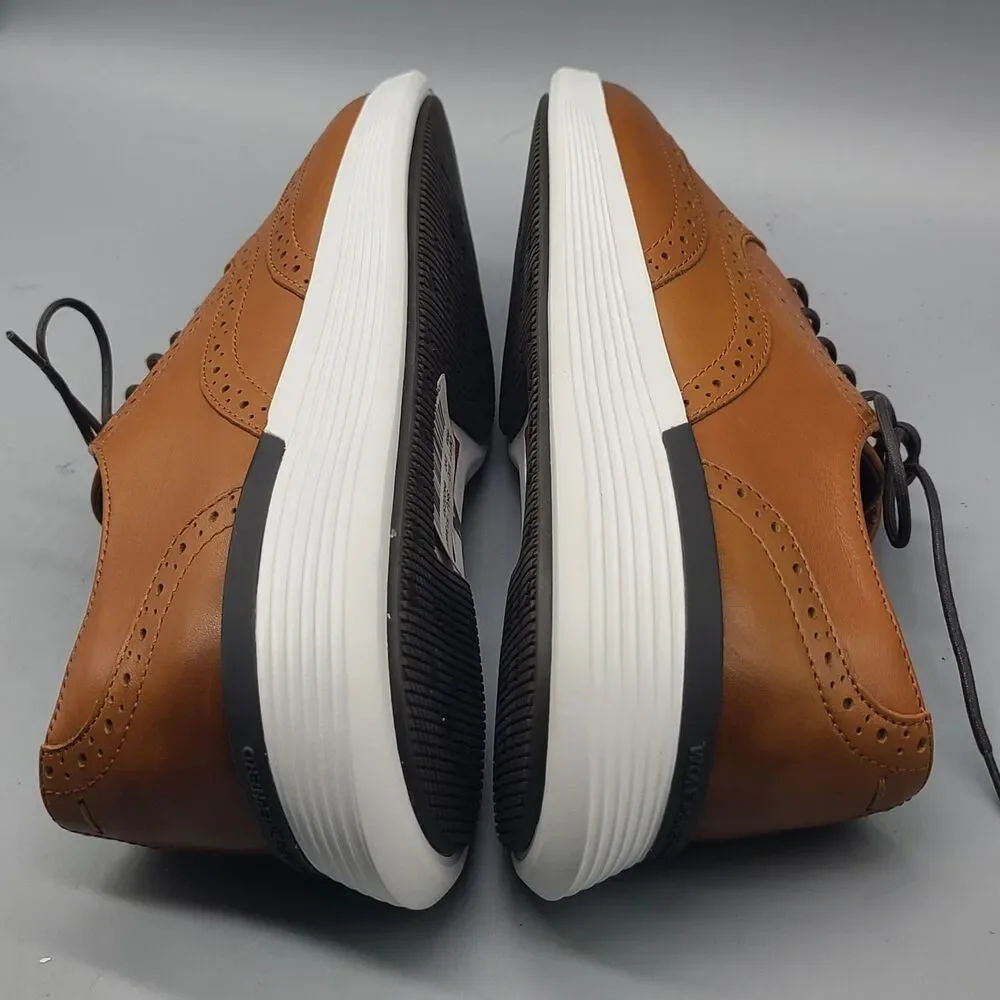 Wolf And Shepherd Shoes Mens Sz 8 Honey Brown Crossover Derby Leather New